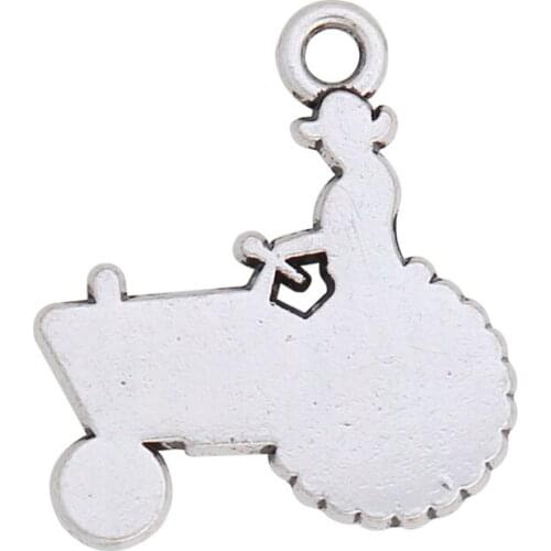 RAINXTAR Fashion Alloy Farming Machine Charms Harvester Shape Vintage Charms 18*20mm 10pcs AAC939