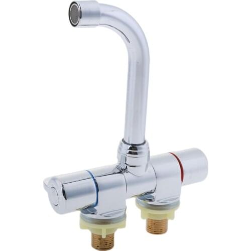 Marine RV 360° Rotation Hot Cold Water Mixer Tap Bathroom Basin Faucet #004
