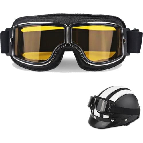 Motorcycle Goggles Retro Scooter Foldable Classic Vintage Moto Biker Cycling Glasses UV Protection