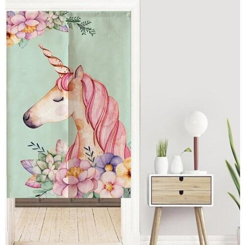 Cartoon Animal Door Curtain Childrens Room Half Curtain Bedroom Sanitary Interval Curtain Feng Shui Door Curtain