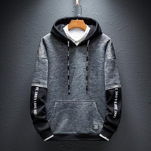 Men Casual Hoodies Fleece Hip Hop Swag Sweatshirt Solid Color Hooded Outwear Couple Plus Size Harajuku Style Streetwear