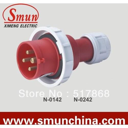 N-0142 16A 380-415V 3P+E 4pin Industrial Plug with CE ROHS 1 Year Warranty IP67 Degree PA66