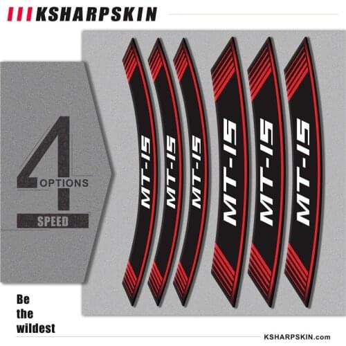 New Motorcycle 8 X Inner Circle Applique Wheel Sticker Stripe Marker Sticker Decoration Applicable to for YAMAHA MT-15