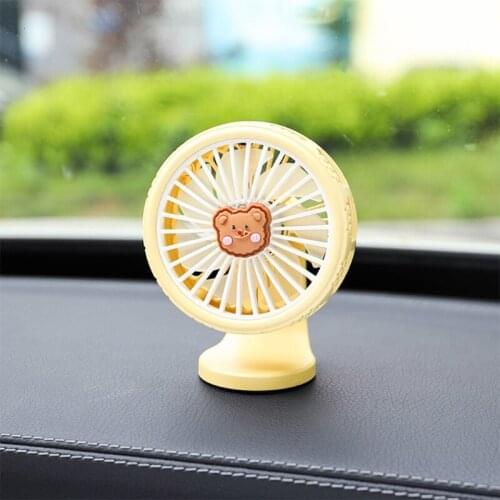 M7DF USB Desktop Fan, Portable Car Fan with Strong Airflow, 3 Speeds, Quiet Personal Desk Fan for Office Table Bedroom