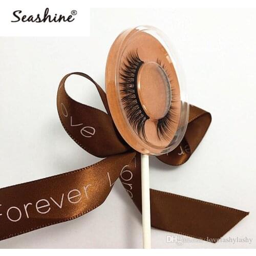 Low Price Mink Eyelash With Colorful Lollipop Package Accept Private Label Mink Eyelash Hand Made Free Shipping
