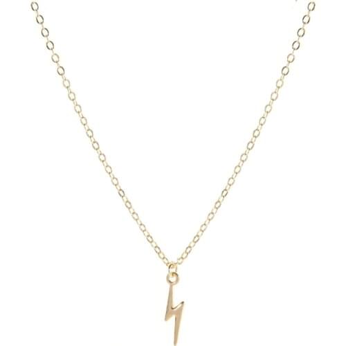 New Fashion Jewelry Necklace Alloy Metal Lightning Necklace Pendant Necklace Women Gothic Statement Necklace Wholesale