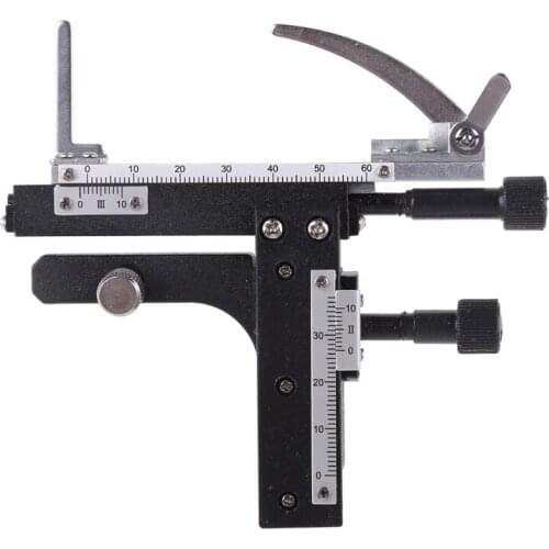 Microscope Attachable Mechanical Stage X-Y Moveable Caliper Vernier with Scale G88A