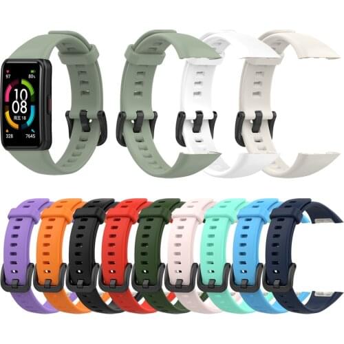 TPU silicone strap For Huawei Honor Band 6 straps Smart Wristband Replacement Watch Strap For Honor Band6 Bracelet Watchband