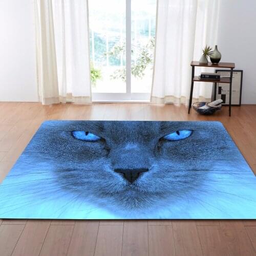 Christmas Party Decoration Rugs 3D Lovely Cat Carpets Kids Room Play Mat Flannel Memory Foam Area Rug Carpet for Living Room
