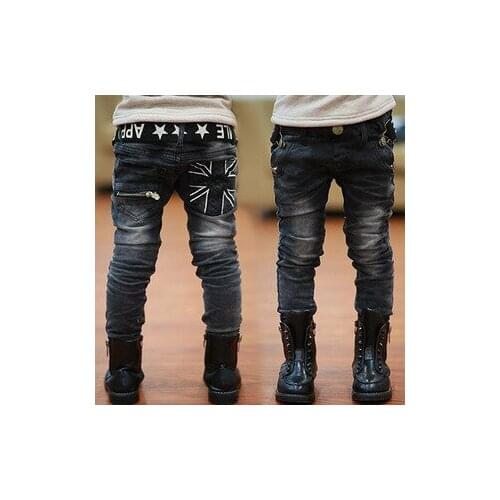 Retail High quality spring kids pants boys girls baby jeans children jeans for boys casual denim pants 3-12Y toddler clothing