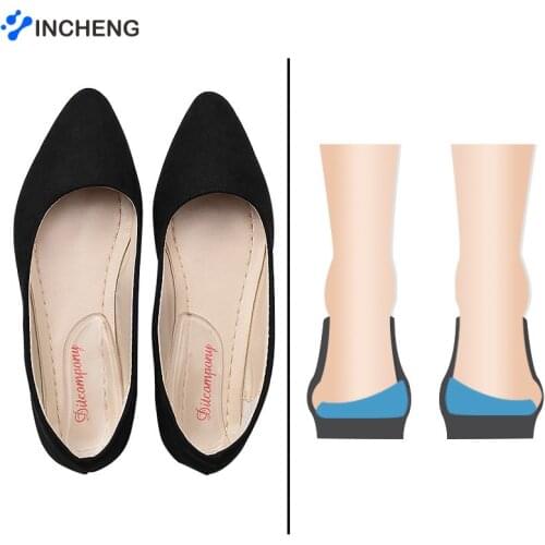 Medial & Lateral Heel Wedg Silicone Insoles for Supination and Pronation, Corrective Adhesive Gel Shoe Inserts for Bow Legs