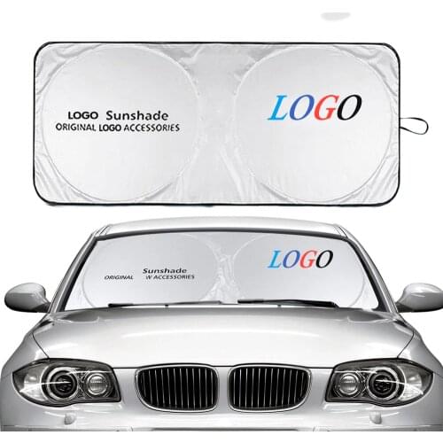 For bmw E90 E60 Car Windshield Sunshade With Car Logo Auto Front Window Sun Cover Shade Protector Cooling Parasol Coche Emblem