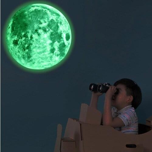 Luminous Moon Wall Stickers Creative Home Decoration Pvc Luminous Moon Stickers Childrens Room Wall Stickers