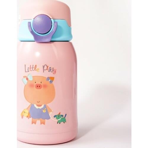 500ML Thermal Insulation Pot Stainless Steel Vacuum Flask with Straw Dual-use Thermos Coffee Milk Cup Portable Heat Kettle