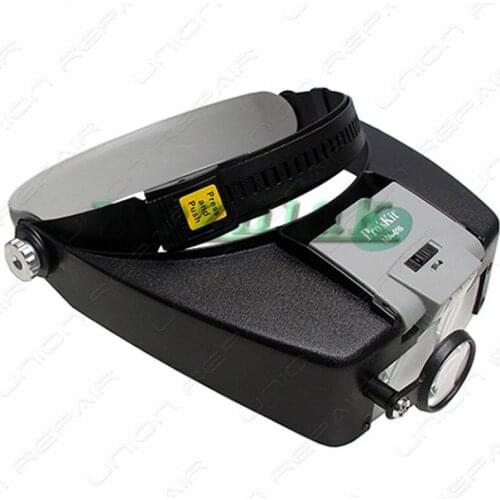 Head-mounted glasses magnifying glass with LED lamp to read watch TV mobile phone repair identification of a magnifying glass