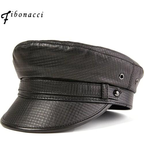 WDJWQYWZR Men's Leather Hats