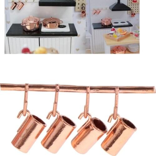 1/12 Dollhouse Miniature Cups & Crochet Pattern Utensil Playset