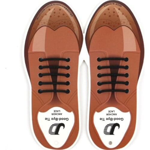 10pcs/lot Silicone Shoelaces For Leather Shoes Special Shoelace No Tie Shoe Laces For Men Business Lacing Shoes Rubber Shoelace