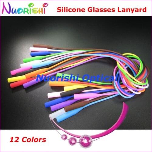 100pcs L609 12 Colors Round Head Design High Quality Elastic Silicone Anti-Slip Glasses Sunglasses Long Cords Lanyard Free Shipp