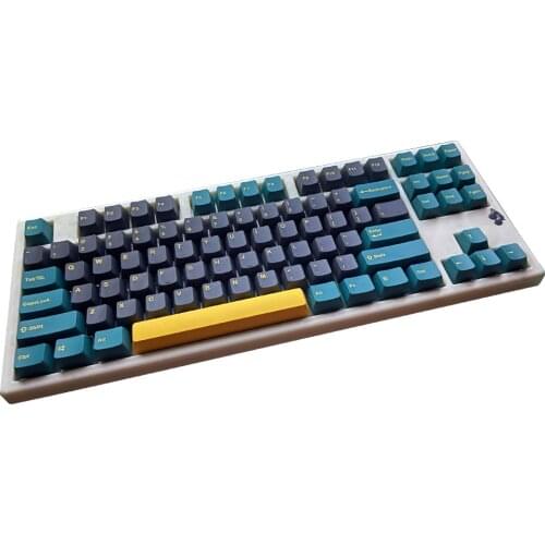 126 key Mars Green PBT Keycap Set Double Shot Key Caps OEM Profile For GH60 GK64 68 84 96 98 104 108 Keys Mechanical Keyboards