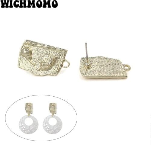 2021 New 23mm 6pcs High Quality Zinc Alloy Rectangle Gourd Rice Ear Earring Base Connectors for DIY Earring Jewelry Accessories