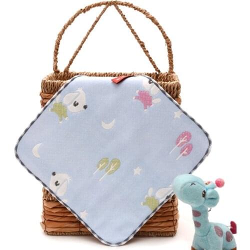 5PCS Baby Face Towel 6 Layers Cotton Bath Towel Feeding Wipe Burp Newborn Handkerchief Washcloth Saliva Cloths 25*25 cm