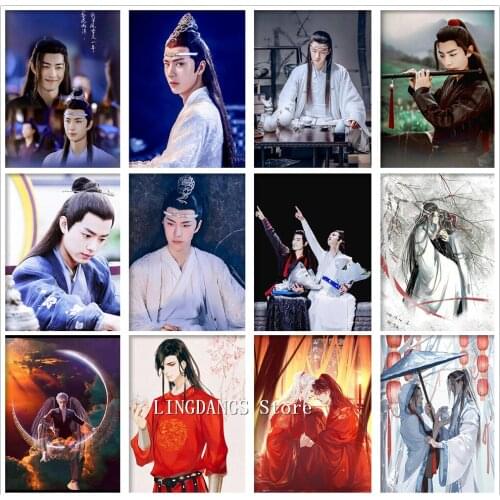 5D DIY Diamond Painting TV Chen QingLing Wei Wuxian Lan Wangji Mo Dao Zu Shi Diamond Mosaic Cross Stitch Handmade Art Home Decor