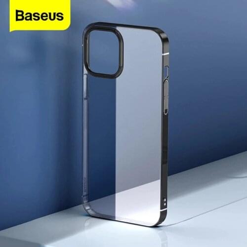 Baseus Transparent Phone Case For iPhone 12 Mini 12 Pro Thin Clear Plating Back Case For iPhone 12 Pro Max Soft TPU Cover Coque