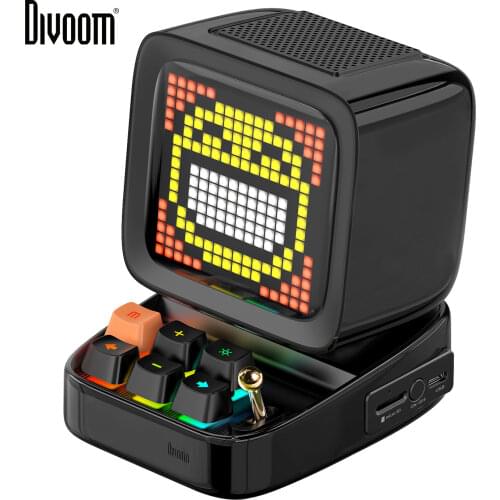 Divoom Ditoo Retro Pixel art Bluetooth Portable Speaker Alarm Clock DIY LED Display Board,Valentines Gift Home light decoration