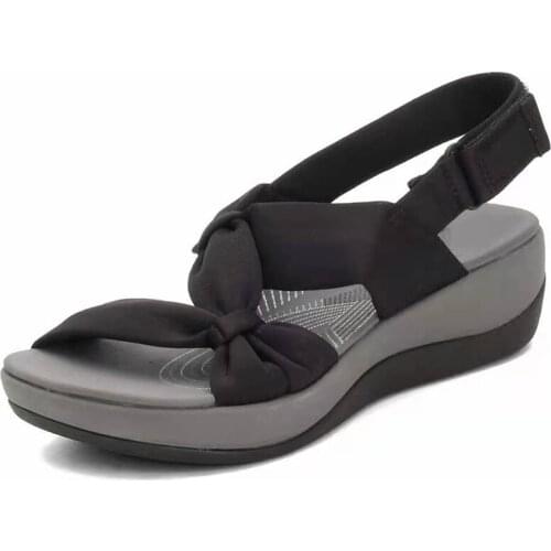 Breathable Women Summer Slippers Butterfly Knot Casual Sandals Plus Size Flat Shoes