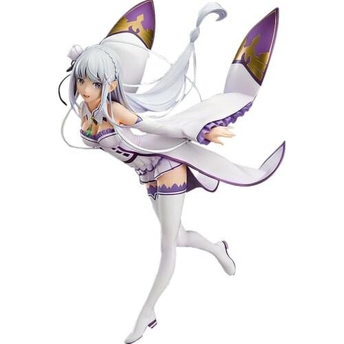 Re : Zero Starting Life in Another World Emilia 22cm Anime PVC Painted Action Figure Collectible Model Toy