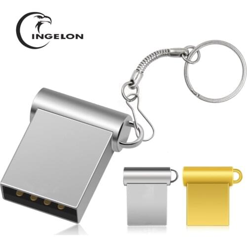 Ingelon super mini metal usb flash drive 64GB 32GB 16GB 8GB flash drive portable DIY memory stick Pendrive Storage flash disk