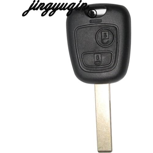 Jingyuqin Automobile 2Buttons Remote Key Shell Car Keys Blank Key Cover Case with Groove For Citrooen 107 207 307 407 D05