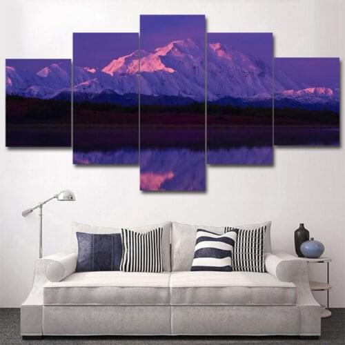 Alaska natural scenery 5 pcs Modern Home Wall Decor Canvas Picture Art HD Print Painting On Canvas for Living Room