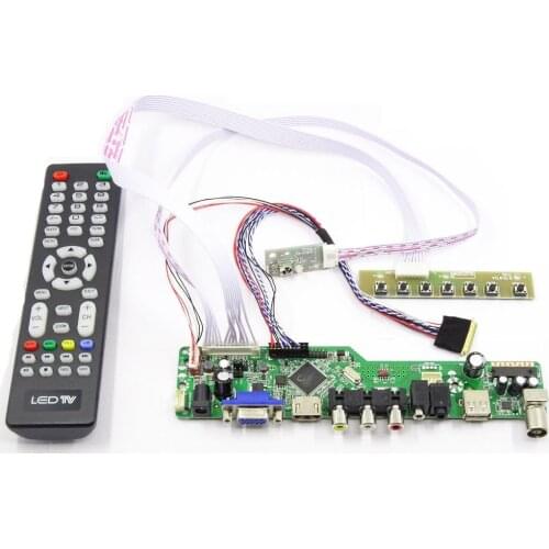 Latumab New Kit for B140RW02 V1 V.1 TV+HDMI+VGA+USB LCD LED screen Controller Driver Board