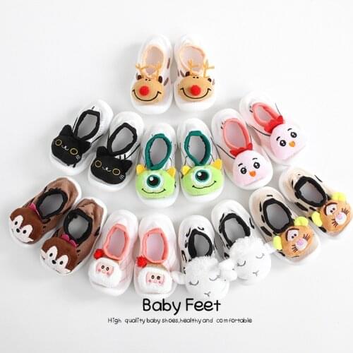 Baby Socks Shoes cute animal Summer Rubber Sole Anti-slip Toddler Shoes