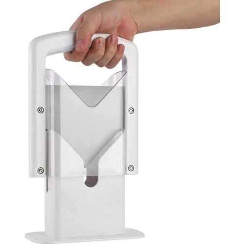 Bagel Slicer Slicing Tool Stainless Steel Bread Cutters Toast Slicing Kitchen Tool In White