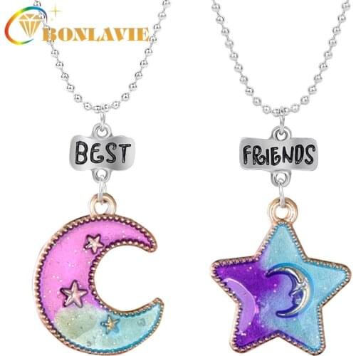 NUNCAD Jewelry Asymmetry Star Pendant Moon Design Necklace Set Children Jewelry Good Quality