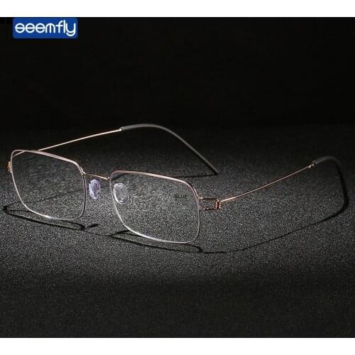 Seemfly Vintage Fashion Anti Blue Light Reading Glasses Soft Metal Presbyopia Eyeglasses Men Women Eyewear Diopters +1.0 +4.0