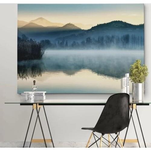 Landscape Quiet Morning Canvas Painting Beautiful Natural Scenery Posters Prints Wall Art Picture for Living Room Home Decor