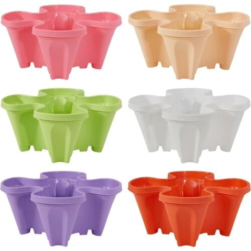 Stand Stacking Planters Strawberry Planting Pots with Drainage Holes Creative Plastic Flower Pot Plant Permeable Type Flowerpot