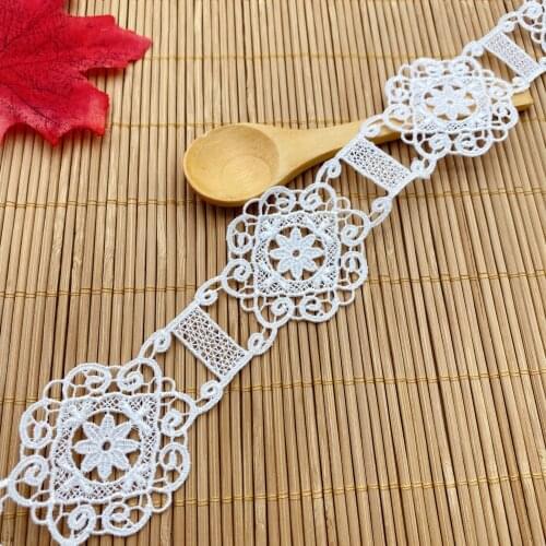 Polyester Filamentation Bar Code Embroidery Lace Water Soluble Wearable Ribbon Bar Code Wedding Dress Handmade Accessories DIY