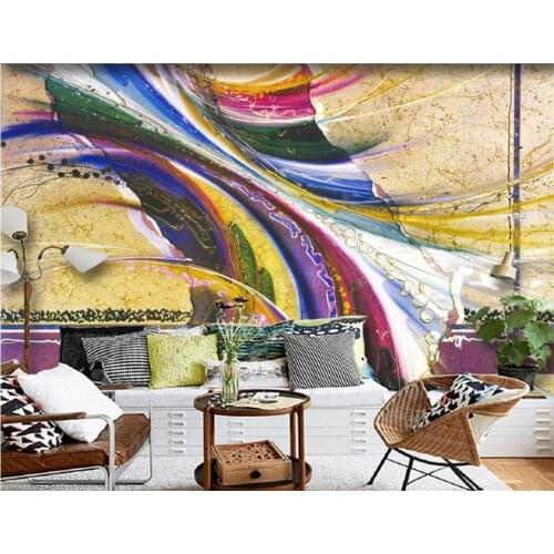 Custom 3d wallpaper Hand painted abstract oil painting art TV wall bathroom 3d wallpaper custom photo wallpaper 3d