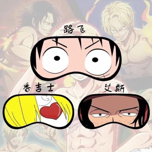 ONE PIECE Eye Patch Anime Sleep Blindfold Casual Vinsmoke Sanji Ace Luffy Eyes Mask Midoriya Eyepatch Breathable Cute Cartoon