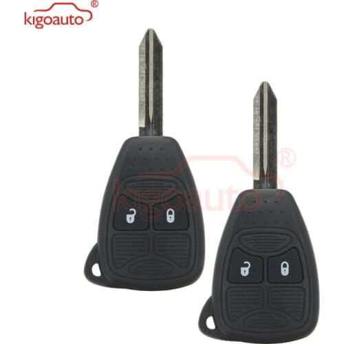 Kigoauto 2pcs for Chrysler Dodge 300C Calibre Nitro Voyager Remote head key 2 button 434Mhz 04589318AC