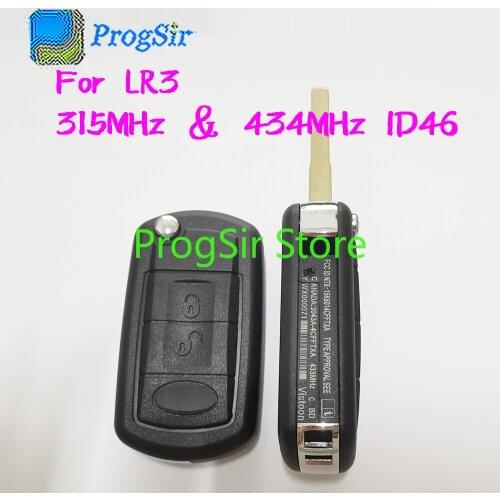 3 Button 315MHz 434Mhz Flip Remote Control Key for Land Rover LR3 with 7941 ID46 Chip