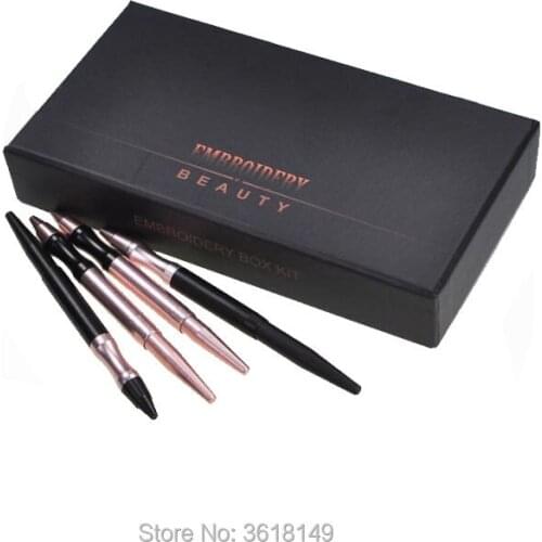 1 Set Microblading Manual Pen with Micro Blades Permanent Makeup Accessories Supplies Tattoo Eyebrow Lip Hand Tools with Needles