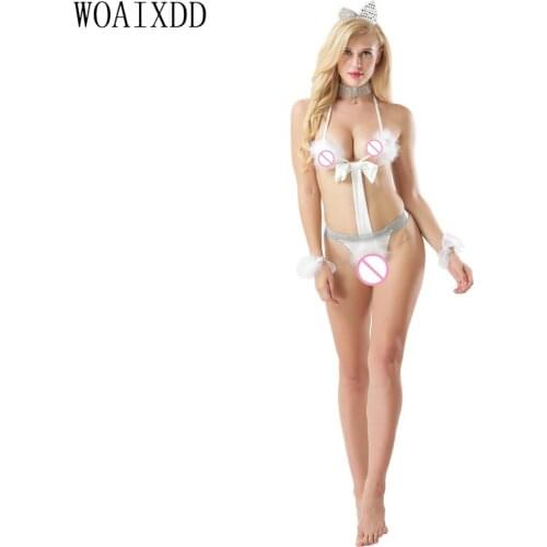 Sexy feathers hot erotic lingerie for women 2017 woaixdd lace mesh cut out porn sex nightwear ladies mini dress babydoll sale