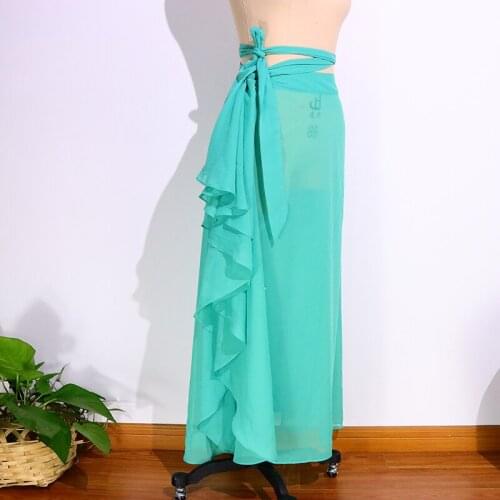 Chiffon Belly Dance Skirt Italy 12 Angle With 1 Side Slit Long EXX50