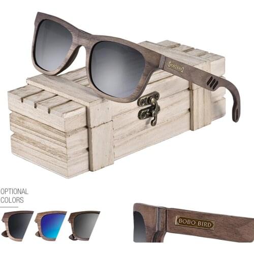 Очки солнечные женские BOBO BIRD Wood Sunglasses Men Women Polarized Sun Glasses gafas de sol for Men UV400 in Wooden Gift Box